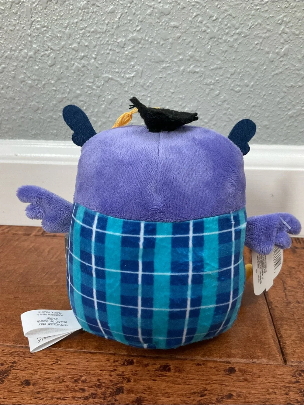 Hallmark Purple Owl Plush with Vest card holder, NWT